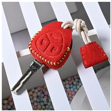 Étui for clé de voiture en cuir véritable Alcantara, coque de protection, accessoires for porte-clés Compatible pour Ferrari 458 Italia 612 599 GTB FF