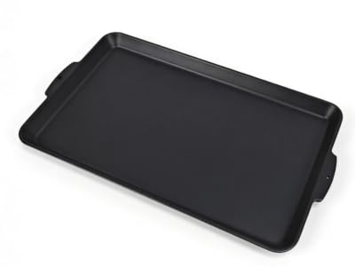 WELL GRILL 49x29 cm Teppanyaki Grillplatte Pfanne, Antihaft Beschichtung Plancha Induktion Grillpfanne für Induktion Grill Gasgrill Herd