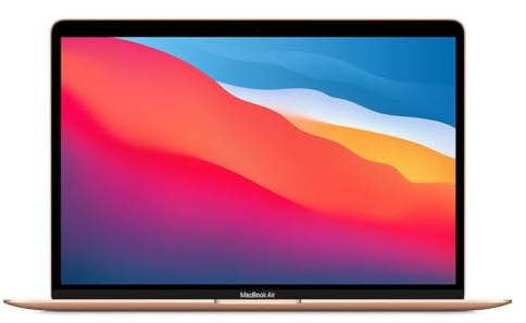 Apple MacBook Air 2020, M1 Chip mit 8-Core CPU und 7-Core GPU (13-Zoll, 16GB RAM, 512GB SSD-Speicher) (QWERTZ Deutsch) Gold (Generalüberholt)