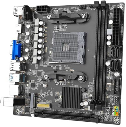 Placa Madre Placa Base Mini ITX con procesador Fit For A320 MI, Compatible con CPU AM4, Memoria DDR4 de Doble Canal, Placa Base AM4, WiFi, M.2, NVME, USB 3.2