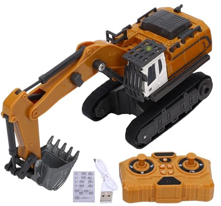 Alomejor Jouet D'excavatrice, Mini Véhicule de Construction télécommandé en Alliage RC avec Contrôle APP, Rotation à 320 Degrés pour Garçons et Filles