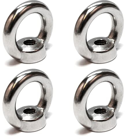 PRIOstahl® RINGMUTTER Edelstahl V4A Ringbolzen Ringschrauben | M6-4 Stück