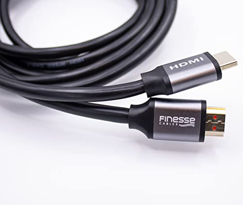 Cable HDMI 15M v1.4 de Finesse Cables | Cable Largo con Ethernet ARC 3D | Full HD 1080P Playstation Xbox Satellite HD TV Laptop PC Monitor CCTV