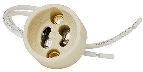 BEMKO Douille GU10 pour ampoule halogène LED en céramique avec câble 0941