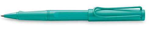 LAMY safari Tintenroller 321 – Moderner Rollerball in der Farbe Aquamarin mit ergonomischem Griff und zeitlosem Design – Mit Tintenroller-Mine M 63 schwarz – Strichbreite M