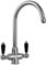 Astini Colonial Chrome & Double Black Ceramic Handle Kitchen Sink Mixer Tap