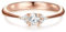 Trilani Damen-Ring Verlobungsring Sterling Silber rosévergoldet mit Zirkonia weiß in Brilliant-Schliff - Solitär-Ring mit Stein Trauring für Hochzeit