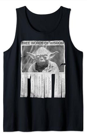 Star Wars Yoda Free Words Of Wisdom Poster Tank Top