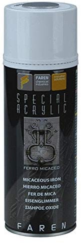 FAREN Ferro MICACEO Grigio Chiaro 400 ml Smalto Acrilico per Metallo