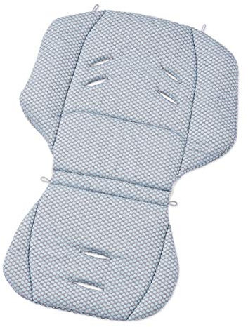 Gesslein Loop 928, Sitzauflage Kinderwagen & Buggy, universel, Wendeeinlage für Sommer & Winter, Tencel atmungsaktiv |Punkte blau, 625000928