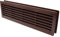 Rejilla de ventilación para puertas – Rejilla de ventilación – Cuarto de baño, gabinete, garaje a través de la cubierta de ventilación – Color: marrón oscuro – 46 x 13.5 cm (44 x 12 cm)