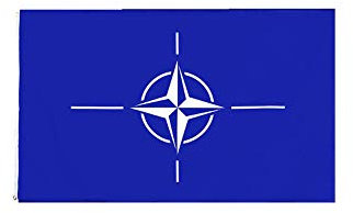 stormflag Bandera de la OTAN (90 cm x 150 cm) de poliéster pongee 90 g con ojales con doble aguja.