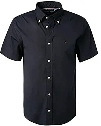 TOMMY HILFIGER WCC Classic Flex Poplin T-shirt S/S, Marine