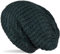 styleBREAKER Unisex Strick Beanie Mütze grob gestrickt, Slouch Longbeanie, Grobstick Winter Strickmütze 04024158, Farbe:Dunkelgrün
