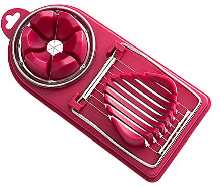 Slice Hard Boiled Eggs Egg Slicer Cutter Wedges Kitchen Tool for Eggs Salads Sandwiches(Red)