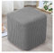 AQIGR Fußhocker Sitzhocker Elastisch Husse für Sofa Fußbank Jacquard Überzug für Rechteckiger 40x40/45x45/50x50 cmHocker Fußschemel Fußstütze Schonbezug Sofabezug (Color : #9, Size : 50x50cm)