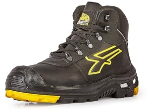 UPOWER Men Rl10524-38-Calzado De Seguridad Gama Modelo Talla U-Power RL10524-38 Red Lion Series Safety Shoes, Model Cosmo S3 HRO CI HI SRC, Size 38, Black Yellow, 6 UK