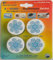 4 Stück Deko-STECKEL® DS-471 Ornament blau dekorative Steckdosen Abdeckung Staubschutz Deckel Steckdosendeckel Abdeckung für saubere Schuko-Steckdosen Steckdosenleisten Kabeltrommel Spritzschutz