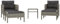 vidaXL Gartenmöbel 5-TLG. mit Kissen Lounge Sitzgruppe Gartenset Rattanmöbel Sitzgarnitur Sessel Hocker Couchtisch Garnitur Garten Grau Poly Rattan
