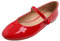 Feversole Women's Mary Jane Fashion，Scarpe Basse Classiche da Donna Décolleté Eleganti Mary Jane con Fibbia Morbida Scarpe da Ballo per Balletto per Donna Rosso 37.5