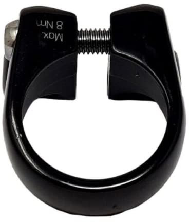 Alloy Black Bike Seat Clamp Saddle Bolt 34.9mm + Carrier Rack Mounts 40 Grams