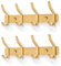 MEIJO Porte Manteau Mural de 4 Crochets, Patères Porte Manteaux Crochet Mural pour Serviettes en Acier Inoxydable (Doré, 4 Crochets, 2 Packs)