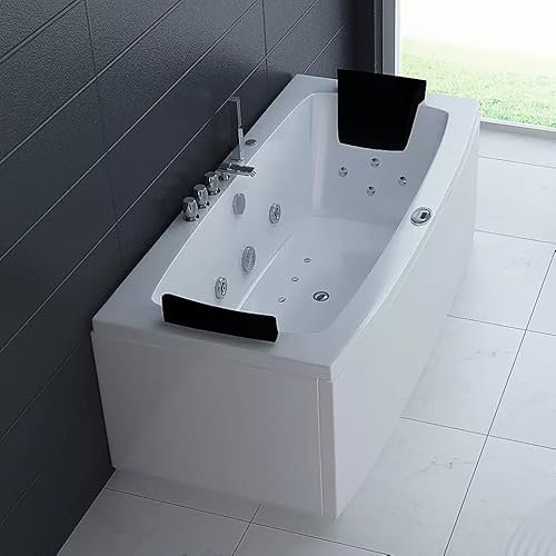 PureHaven Whirlpool 170x80 cm Heizung Reinigungsprogramm & Lichttherapie Bluetooth-fähiges Soundsystem