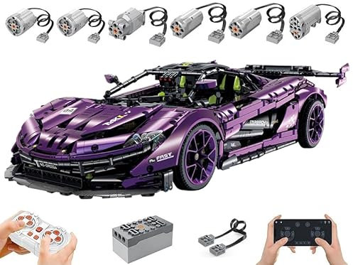Technik Auto für McIaren P1 GTR, Mit Motoren Set, 1:8 Groß Modellauto Bausatz, 3224 Teile Klemmbausteine Auto Bausteine MOC Set, Kompatibel mit McIaren Technik