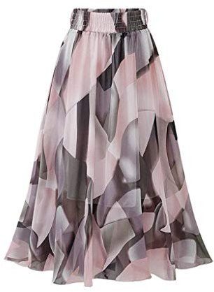 Sommerrock Damen Leicht und Luftig Bunt Tüllrock Elastische Faltenrock Rock Gedruckter Strandrock Strandkleid Rockabilly Sexy Plissee Strandkleiderdruck Leichte Gürteltrandrock Röcke für Frauen