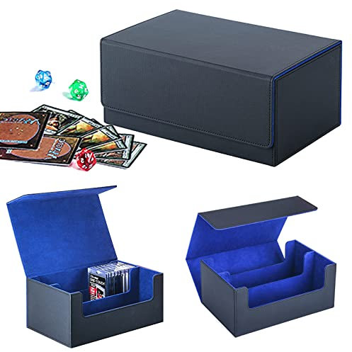 kyaoayo Deck Box - Très grande boîte de cartes à collectionner pour 600 cartes - Magnétique de qualité supérieure - Avec compartiment pour cartes à jouer - Porte-cartes sans PVC - Compatible avec les