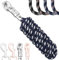 Esposita Führstrick Anbindestrick Soft Champion Edition mit Panikhaken oder Snaphaken, Karabinerhaken weich und stabil (Navy/Silber, Panikhaken)
