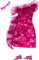 Mattel - Vêtement pour poupée Barbie - Pack 1 - Robe de soirée à volants imprimée cœur, lunettes, talons roses, vêtements polyvalents - Fête