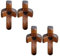 4 Stück Geschnitztes Holzkreuz | Handschmeichler | Handgeschnitztes Liebeskreuz aus mit Herzen | Liebeskreuze mit Herzen | Kreuz Mein Herz | Ermutigungsgeschenk