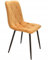JUMI Modern Esszimmerstuhl PIADO - 44 x 89 x 52 cm, Stühle Esszimmer, Wohnzimmer, Schlafzimmer, Bürostuhl Ohne Armlehne - Schreibtischstuhl, Schminktisch Stuhl - Metallbeine, Samt (Gelb)