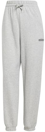 adidas Damen Essentials Linear French Terry Cuffed Pants, medium Grey Heather/Black, L