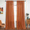 KOUFALL Bunte Vorhänge für Wohnzimmer, aus reinem Leinen, Bohemian-Stil, für Esszimmer, 240 cm lang, Burnt Orange