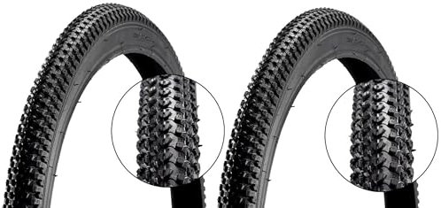 Juego de 2 neumáticos de bicicleta de 26 pulgadas, 26 x 2,125 cm, cubiertas bicicleta de montaña 26, neumáticos de repuesto para bicicleta de montaña y bicicleta de ciudad, rendimiento
