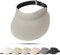 Sukeen Sun Visor Cap for Women, Soft One-Piece Design Sun Visor Hat, UV Protection Running Visor with Metal Adjustable Buckle, Wide Brim, Cool Touch, for Golf, Walking Dog, Fishing Light Grey
