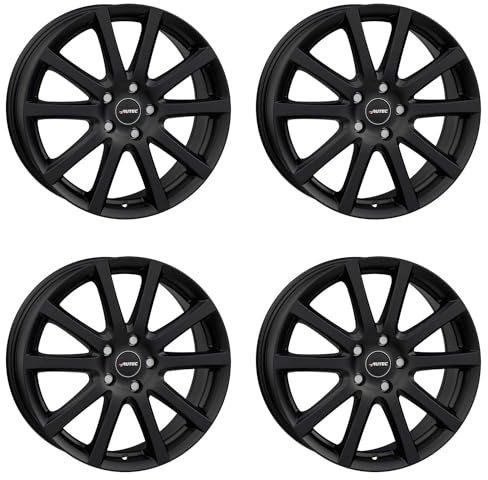 4x Autec Felgen SKANDIC 7.0x17 ET48 4x100 Schwarz matt kompatibel mit Renault Clio Mégane (II) Scénic Twingo Wind