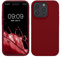 kwmobile Case for iPhone 15 Pro Case - Soft TPU Silicone Cover - Rhubarb Red