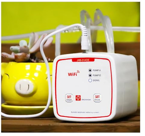 FXNFXLA Sistema di Irrigazione Automatico, Timer per L'irrigazione Controllato da App Wi-Fi, Sistema di Irrigazione Automatica delle Piante Kit di Irrigazione a Goccia Automatica (20 Vasi)