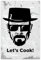 doegka Walter White Heisenberg Lets Cook Breaking Bad Kunstposter Leinwand Poster Schlafzimmer Dekor Landschaft Büro Zimmer Dekor Geschenk 30 x 45 cm