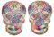 PHENOFICE 2st -aufkleber Halloween-patch Kleine Fellflecken Tag Der Toten Jackenaufnäher Reparaturflicken Für Bekleidung Skelett-patch Mantelflicken -patch Gittergewebe