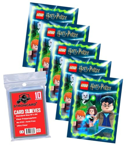 Bundle mit Lego Harry Potter - Serie 2 - Sammelsticker - Exklusive STRONCARD Hüllen - 5 Tüten