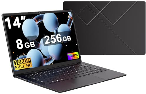 Ruzava 2025 Newest Pc Portatile 14 Pollici Celeron N5095 Upto 2,9 GHz Notebook 8GB RAM 256GB SSD TF 1TB LPDDR4 Win11 5G WiFi 1920 * 1080 FHD USB 3.0 Widevine L1 Laptop Film Italiana - Nero Notebook