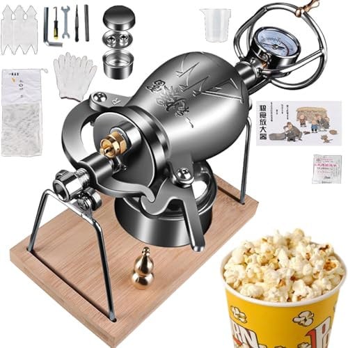Chinese Popcorn Cannon Hand Puffed Rice Maker - High Pressure Popcorn Maker for Nostalgia Popcorn Popper Stovetop Maquina de Palomitas de Maiz