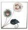 NTK-Collection Wandkunst aus Metall Blume Metallbild mit 3D-Effekt
