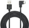 Riertostng 11FT 90 Degree Micro USB Power Cable, Left Angle Dash Cam Charging Cord, for Car Dash Cam, Phones and Other Micro USB Devices Charging