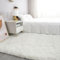 XUEDNGM Schlafzimmer Bettvorleger Teppich 250 x 300 cm Teppich rutschfeste Hochflor Wohnzimmer Teppich Anti-Rutsch, Flauschig, Weich, Waschbar, Langflor für Wohn Schlafzimmer, Weiß