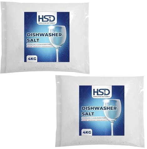4kg Dishwasher Salt - 2 Pack Box –Quality Water Softening Salt for Spotless Dishes and Effective Machine